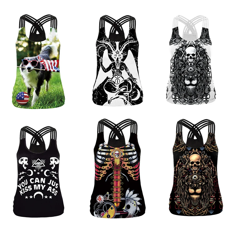 Yoga Fitness Holiday - Mode Vrouwen Zomer Halloween Carnaval Tank