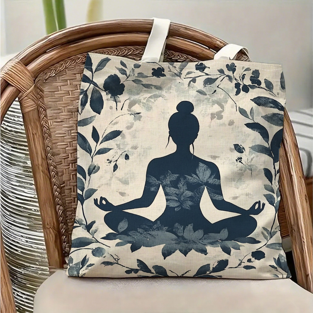 Yoga Fitness Holiday - 1-delige canvas schoudertas met yoga-meditatie thema,