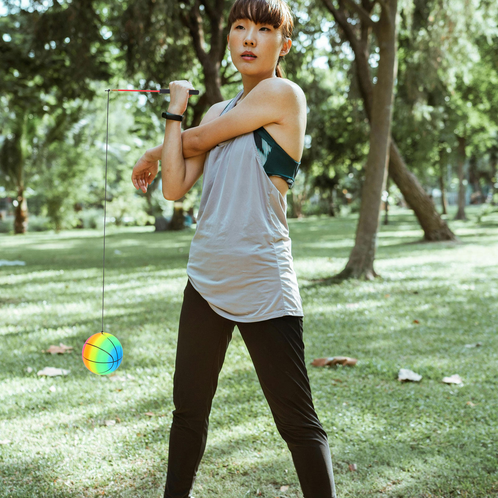 2 sets regenboogkleurige conne - Exercise Ball Stability recensie en prijs